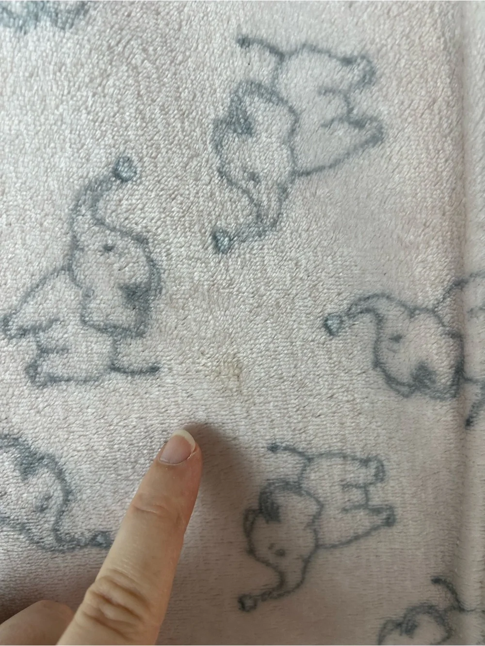 Baby Kiss Pink Gray Elephant Baby Blanket White Sherpa Security Lovey Hearts